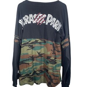 Universal Studios Jurassic Park Long Sleeve Camo Colorblock Shirt Mens Large L
